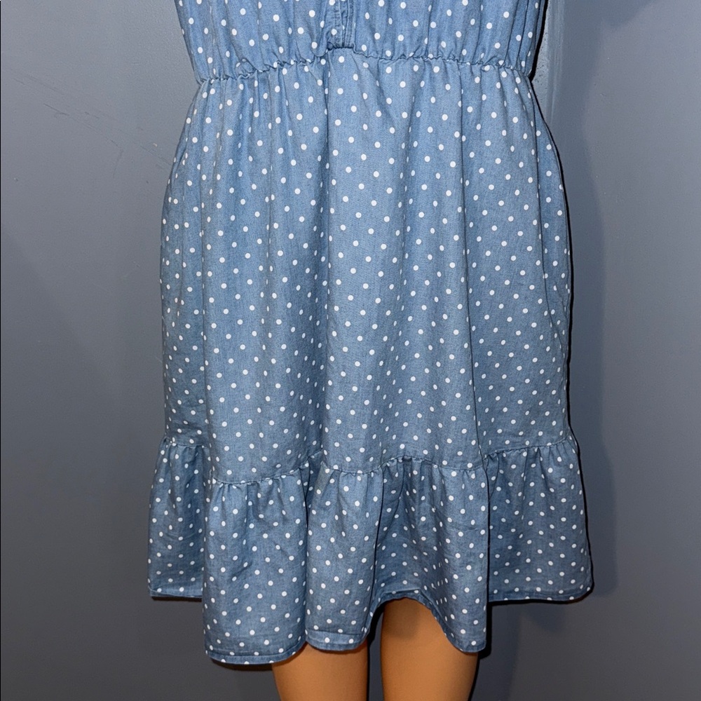 Robert Louis Polka Dot Button-Up Dress - Size large - Picture 4 of 7